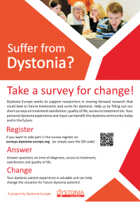 Dystonia Europe survey – please participate