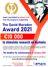 David Marsden Award 2021 – open call for submission