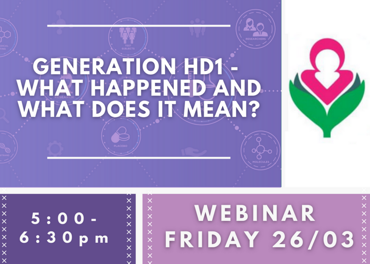 26 March 2021 | EHA webinar “GENERATION HD1 – what happened and what does it mean?”
