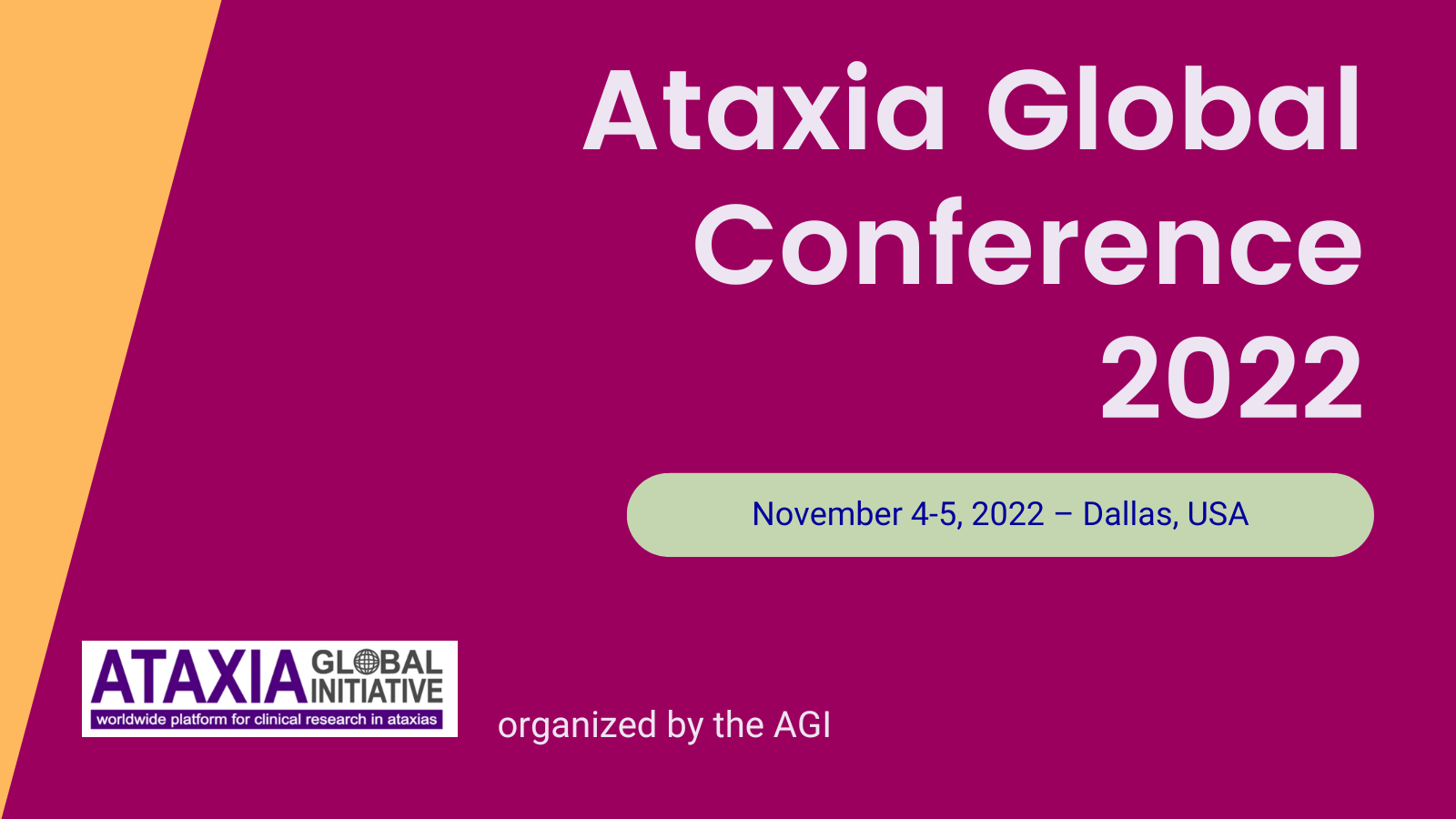 Ataxia Global Conference 2022 mit Logo